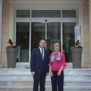 Incontro bilaterale tra Isabelle Berro-Amadeï e Xavier Bettel a Monaco © Stéphane Danna - Direzione della Comunicazione.