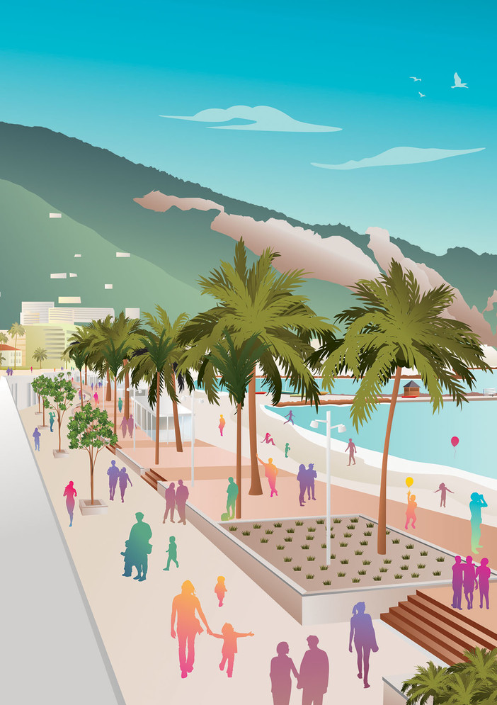 Mentone, ora tutto è davvero pronto: il 15 luglio s'inaugura la nuova Promenade de la Mer