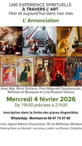 Agora della Maison diocésaine (18 rue Bellevue) ospita “Expérience spirituelle à travers l’art”