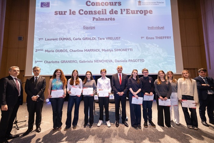 Incontro di Alain Berset – Segretario Generale del Consiglio d’Europa – con gli studenti delle scuole superiori di Monaco. © Direzione della Comunicazione – Manuel Vitali