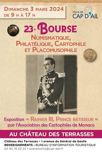 Cap d'Ail si appresta ad ospitare la 23ª edizione della Borsa filatelica, numismatica e cartofila Cap d'Ail si appresta ad ospitare la 23ª edizione della Borsa filatelica, numismatica e cartofila