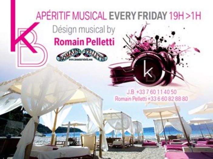 Roquebrune Cap Martin: torna l'appuntamento del venerdì. Al K-Beach Roquebrune Cap Martin: torna l'appuntamento del venerdì. Al K-Beach