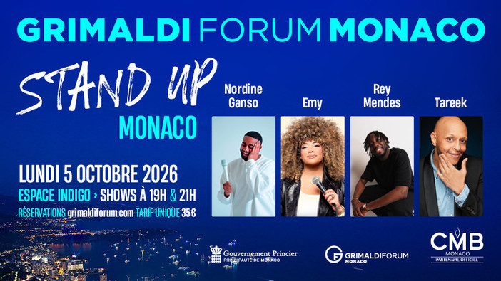 STAND UP MONACO, quattro talenti del cabaret francese al Grimaldi Forum il 5 ottobre