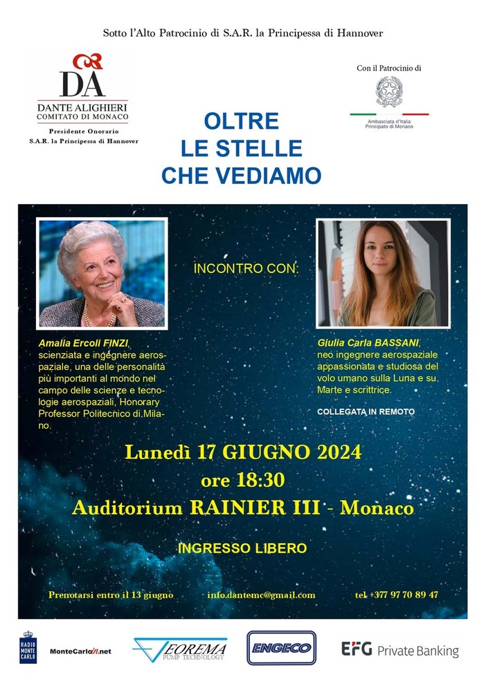 Associazione Dante Alighieri di Monaco, un viaggio scientifico con la conferenza "Oltre le stelle che vediamo" Associazione Dante Alighieri di Monaco, un viaggio scientifico con la conferenza "Oltre le stelle che vediamo"