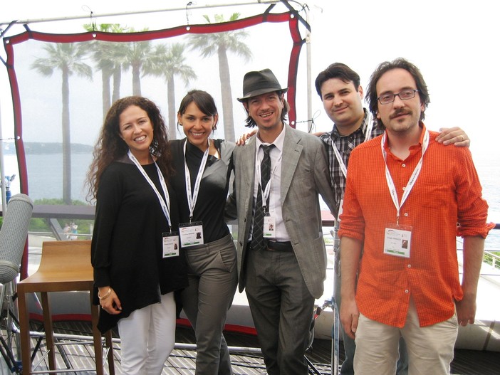 Da destra: Giorgio Baracco (Mya), Davide (Sky), Mattia Nicoletti (Lei Web e Metro), Carolina Pinheiro (Mediaset), Emanuela Scagliola (Mediaset)