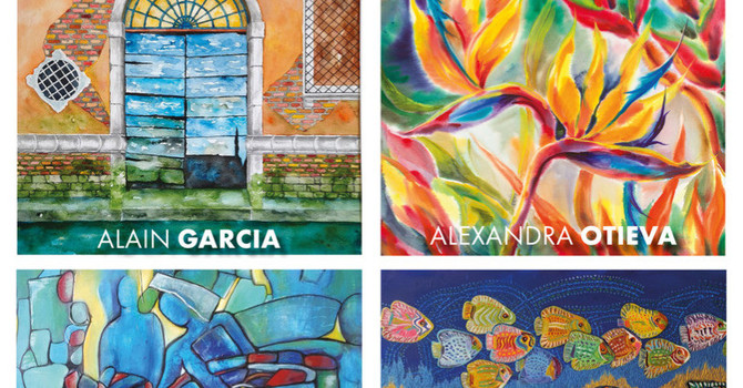 Mostra collettiva all’Espace Neptune di Saint-Jean-Cap-Ferrat: Alexandra Otieva, Chantal Walter, Eric Vanhoutte e Alain Garcia.