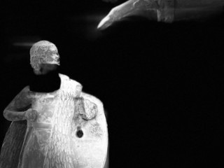 Louisa Babari, AFRICA, 2026. Collage (dettaglio), carta stampata su teloni, 145 × 205 cm © Louisa Babari
