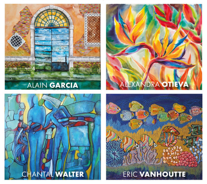 Mostra collettiva all’Espace Neptune di Saint-Jean-Cap-Ferrat: Alexandra Otieva, Chantal Walter, Eric Vanhoutte e Alain Garcia.
