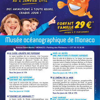 Nelle feste sempre numerose le animazioni al Museo Oceanografico di Monaco