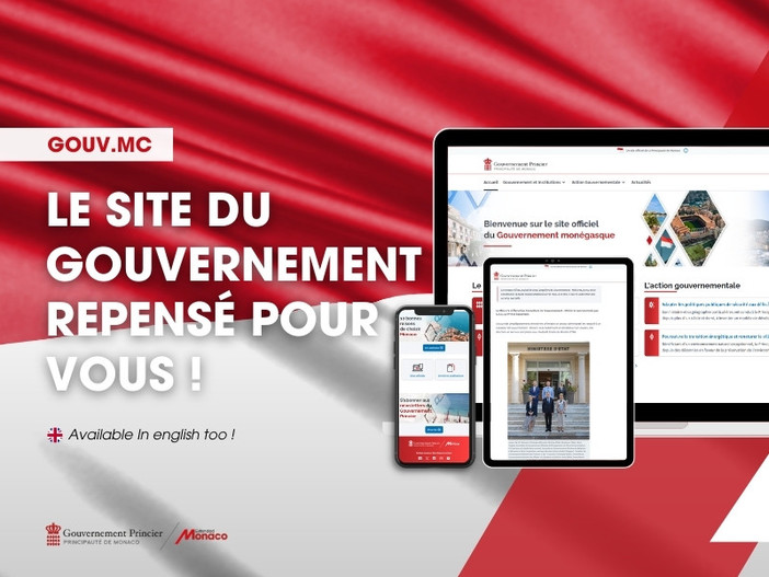 La nuova interfaccia del sito governativo gouv.mc