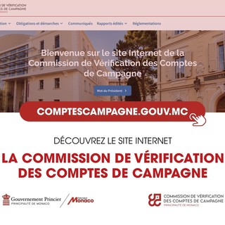 La Commissione di Verifica dei Conti di Campagna lancia il nuovo sito internet: online il portale ufficiale del Principato di Monaco