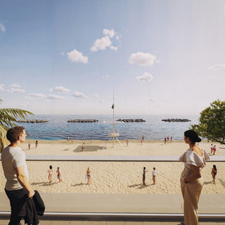 La spiaggia del Larvotto.  © DR