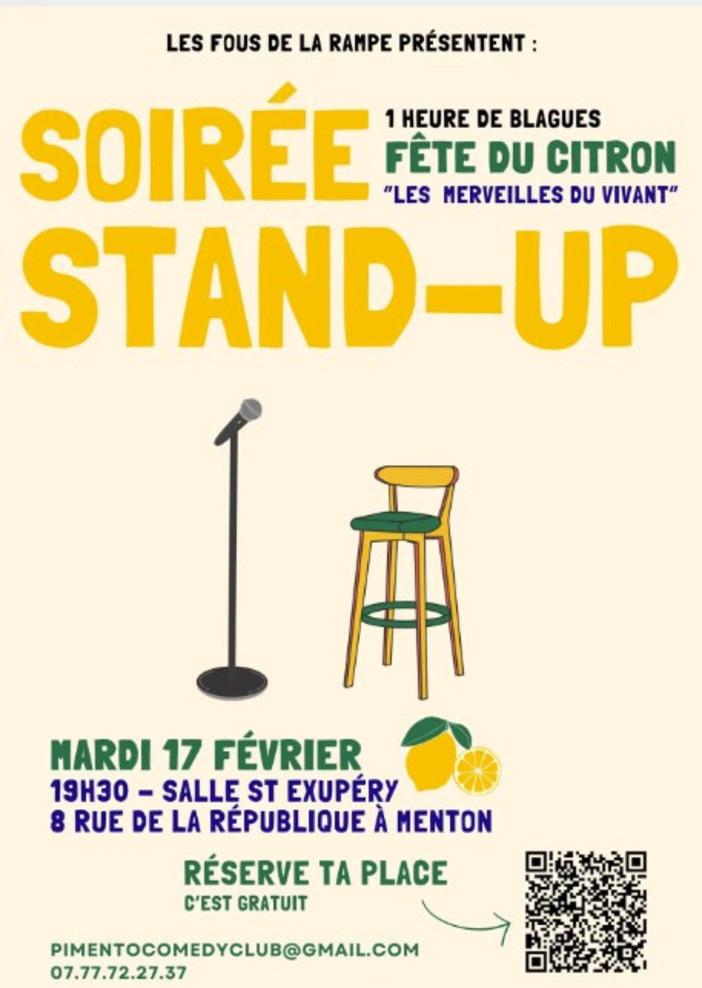 Stand-up a Mentone ©Les Fous de la Rampe