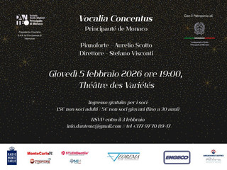 “Nel Mondo si vede Meraviglia”: serata musicale, giovedì 5 febbraio 2026 al Théâtre des Variétés