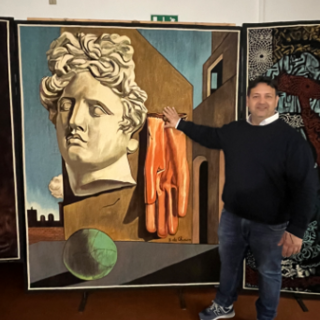 Asti ospita  la calata dell'arazzo  di Ezio Gribaudo tratto da Diari di New York