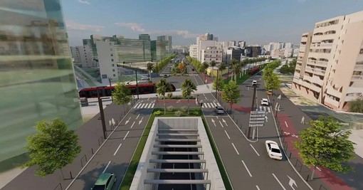 L'uscita Ovest della Voie Mathis a Nizza