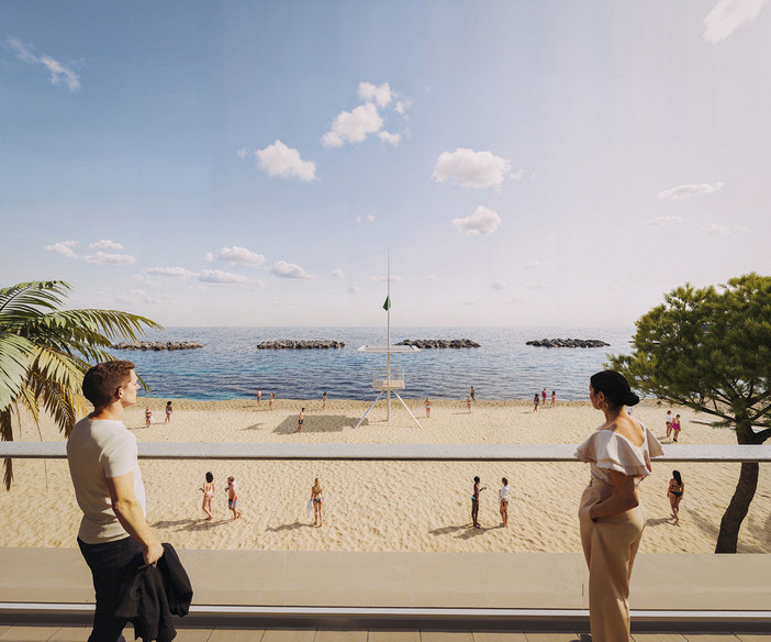 La spiaggia del Larvotto. © DR La spiaggia del Larvotto. © DR