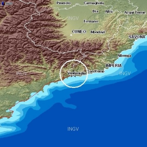Scossa di terremoto stamattina alle 4.16 nell'immediato entroterra di Ventimiglia Scossa di terremoto stamattina alle 4.16 nell'immediato entroterra di Ventimiglia