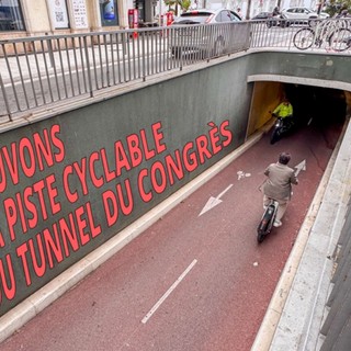 Nizza, il tunnel del Congrès resta alle bici: Ciotti cambia linea sulla mobilità