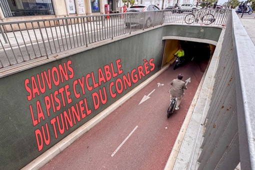 Nizza, il tunnel del Congrès resta alle bici: Ciotti cambia linea sulla mobilità
