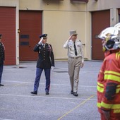 Il Generale Pierre de Villeneuve in visita ufficiale al Corpo dei Vigili del Fuoco. ©Direzione della Comunicazione – Stéphane Danna