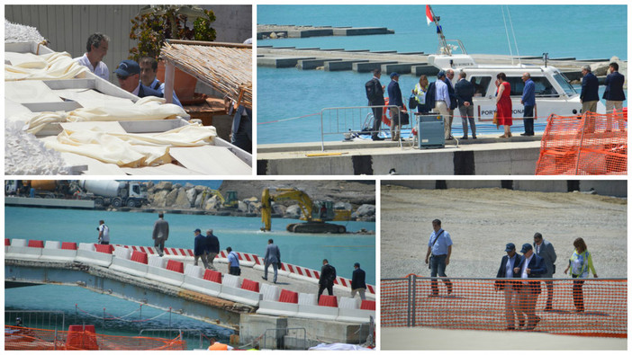 Ventimiglia: Alberto di Monaco in visita al Porto degli Scoglietti, ad accoglierlo il Sindaco Ioculano, il Presidente De Leo e l'Assessore Sciandra (Foto)