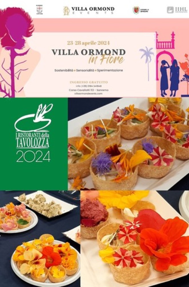 Sanremo nella splendida cornice di Villa Ormond due giorni di incontri e show cooking dedicati alla Cucina con i fiori