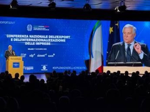 Tajani: "Export in crescita, 700 miliardi entro 2027" Tajani: "Export in crescita, 700 miliardi entro 2027"