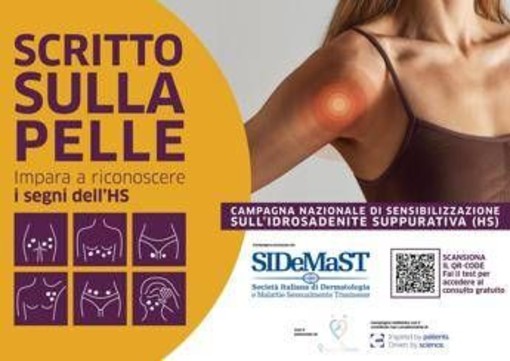 Idrosadenite suppurativa, al via campagna di sensibilizzazione 'Scritto sulla pelle'