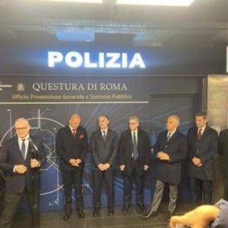 Roma, alla stazione Termini primo ufficio PolMetro, inaugurazione con Piantedosi