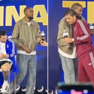 Messi 'ignorato' da Durant, De la Fuente fischiato: la conferenza show prima della finale dei Mondiali Messi 'ignorato' da Durant, De la Fuente fischiato: la conferenza show prima della finale dei Mondiali
