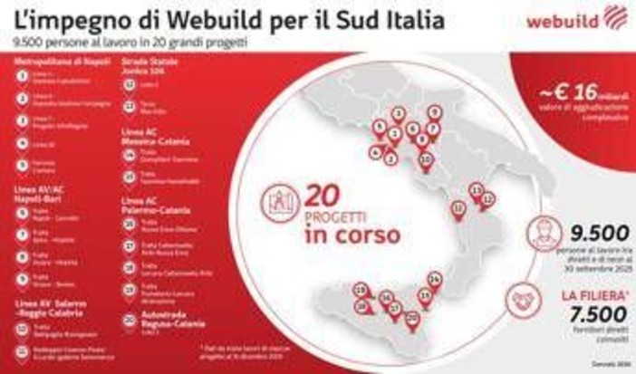Infrastrutture: Anas, a Consorzio Eteria e Webuild due lotti Ss 106 Jonica Infrastrutture: Anas, a Consorzio Eteria e Webuild due lotti Ss 106 Jonica