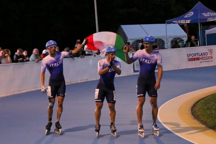 Europei Pattinaggio Corsa, oro Italia con la staffetta azzurra Europei Pattinaggio Corsa, oro Italia con la staffetta azzurra