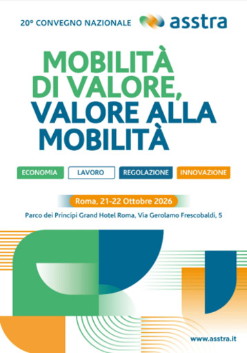 Tpl, il 21 e 22 ottobre a Roma il 20° convegno di Asstra