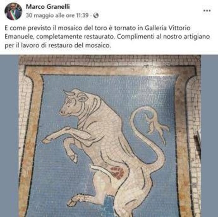 "Ma i testicoli dove sono?", sui social è polemica per il restauro del toro in Galleria a Milano "Ma i testicoli dove sono?", sui social è polemica per il restauro del toro in Galleria a Milano