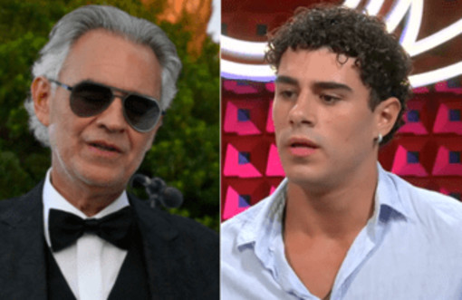 Gf Vip, Andrea Bocelli sulla battuta di Roncaccia: "Mi ha fatto sorridere" Gf Vip, Andrea Bocelli sulla battuta di Roncaccia: "Mi ha fatto sorridere"