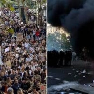 Studenti in piazza in tutta la Francia, scontri a Parigi: manifestanti lanciano pietre, polizia risponde con lacrimogeni Studenti in piazza in tutta la Francia, scontri a Parigi: manifestanti lanciano pietre, polizia risponde con lacrimogeni