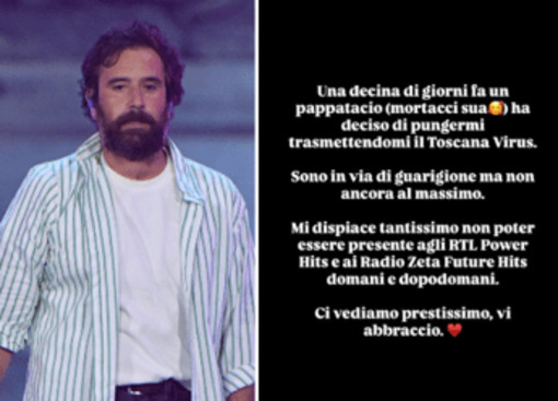 Tommaso Paradiso ha il Toscana virus: "Mi ha punto un pappatacio"